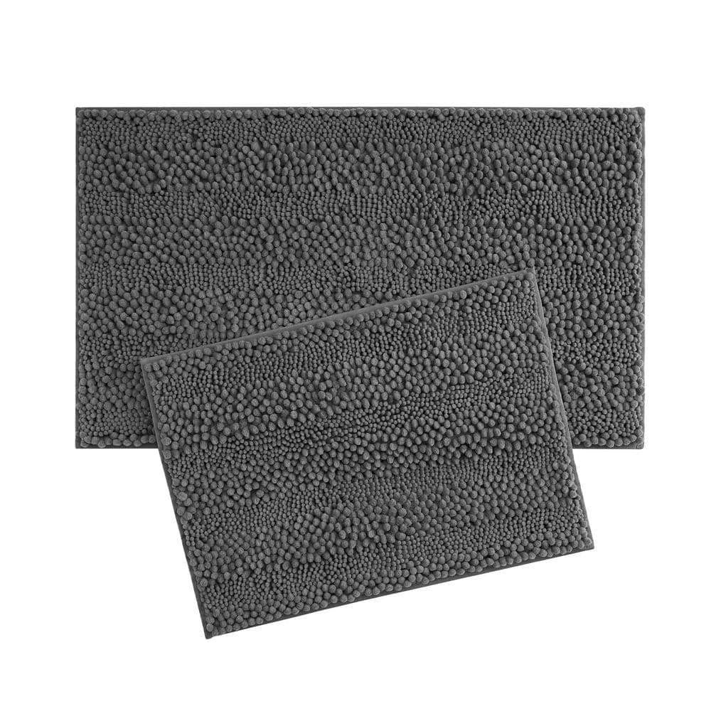 Laura Ashley Non-Slip Astor Chenille Gray Polyester Rectangle 2