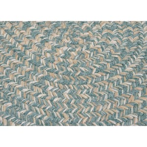 Cicero Teal 4 ft. x 4 ft. Round Area Rug