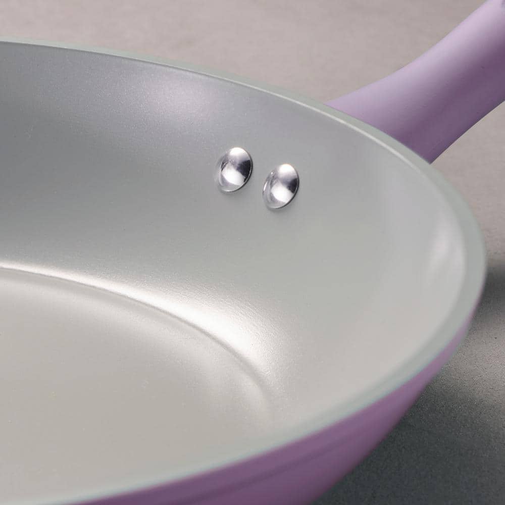 14-Piece Purple Aluminum Ceramic Cookware Set