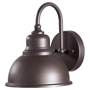 Darby 1-Light Oil-Rubbed Bronze Outdoor 9.25 in. Wall Lantern Sconce