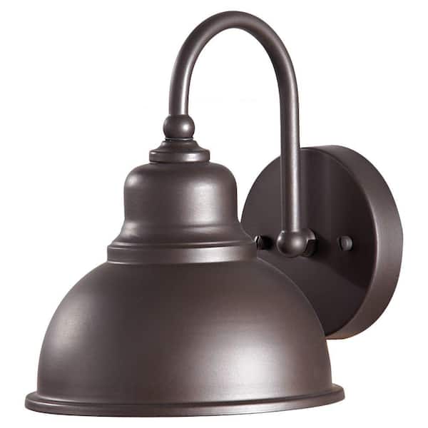 Generation Lighting Darby 1-Light Oil-Rubbed Bronze Outdoor 9.25 in. Wall Lantern Sconce