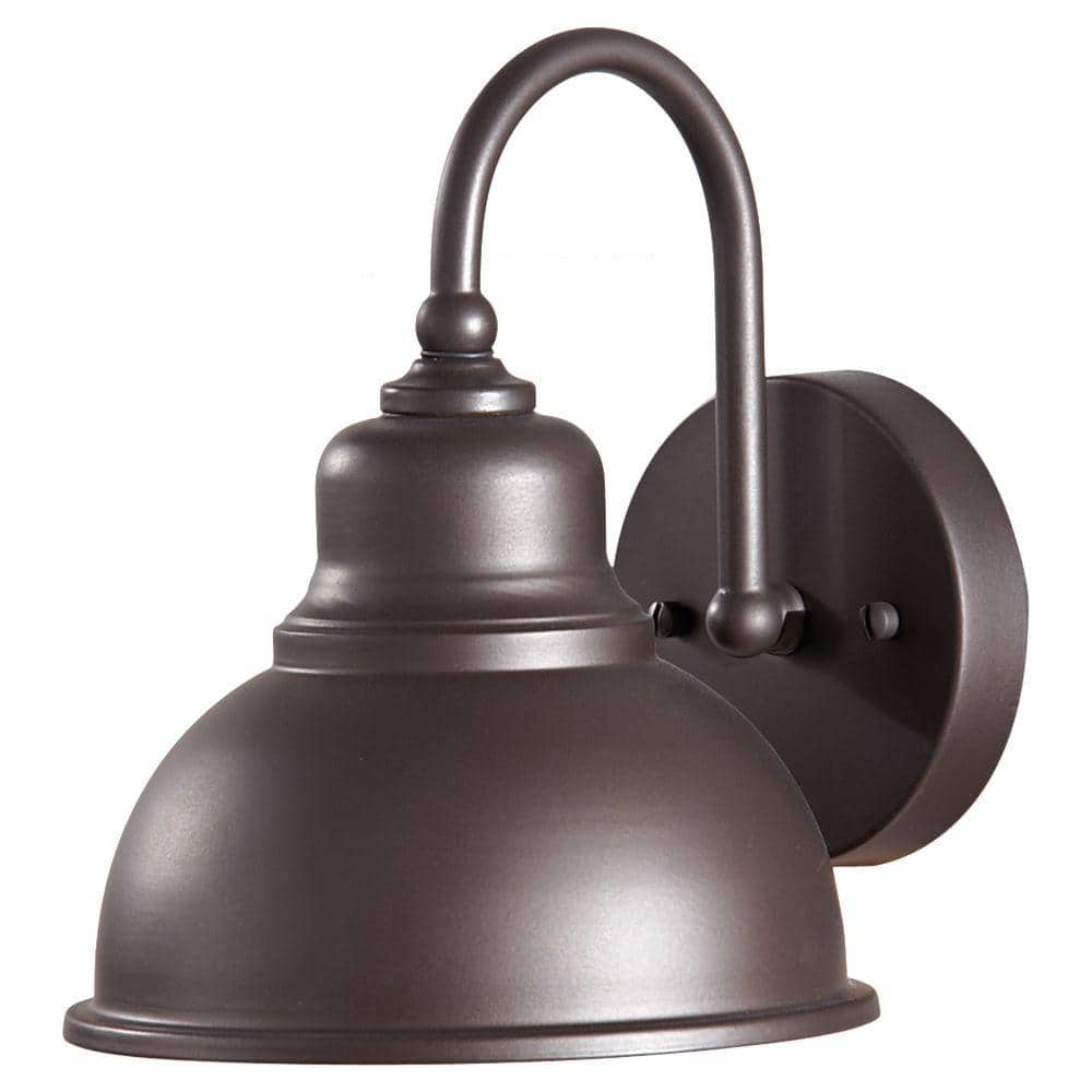 Generation Lighting Darby 1-Light Oil-Rubbed Bronze Outdoor 9.25 in. Wall  Lantern Sconce OL8701ORB - The Home Depot, image size:1000x1000