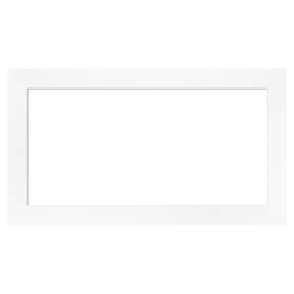 Cabinet White Narrow 27 in. x 15 in. Polystyrene Framed Dry Erase Magnetic Memo Board