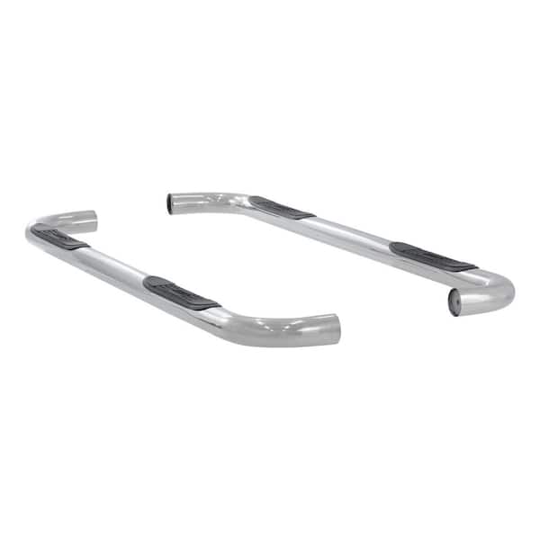 Aries 3-Inch Round Polished Stainless Steel Nerf Bars, No-Drill, Select Chevrolet Suburban
