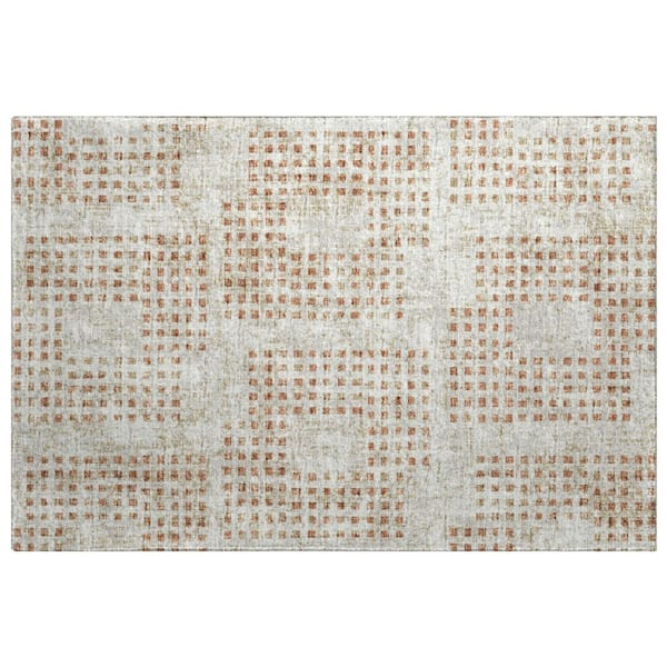 Dream Shag Premium Machine Washable Abstract ADS33 Spice 3 ft. x 4 ft. Area Rug