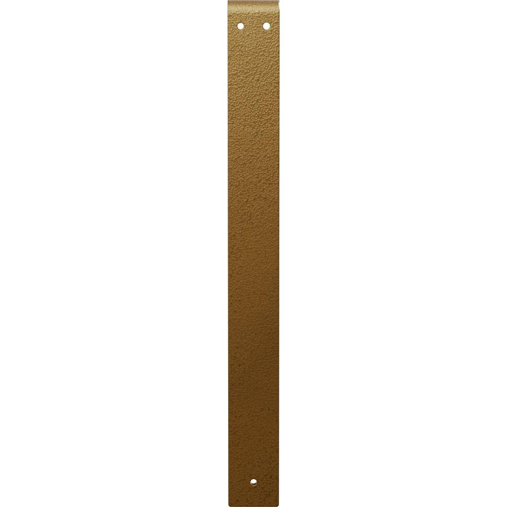 Hammered Gold 20" Square Industrial Steel Bracket Shelf