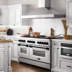 Autograph Edition 60 in. 9 Burner Double Oven Dual Fuel Range in Stainless Steel and Matte Black