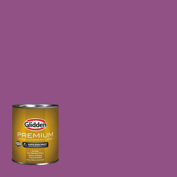 Glidden Premium 1 qt. PPG1251-7 Grape Juice Satin Exterior Latex