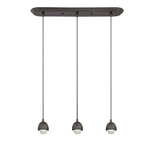 3-Light Oil-Rubbed Bronze Adjustable Mini Pendant