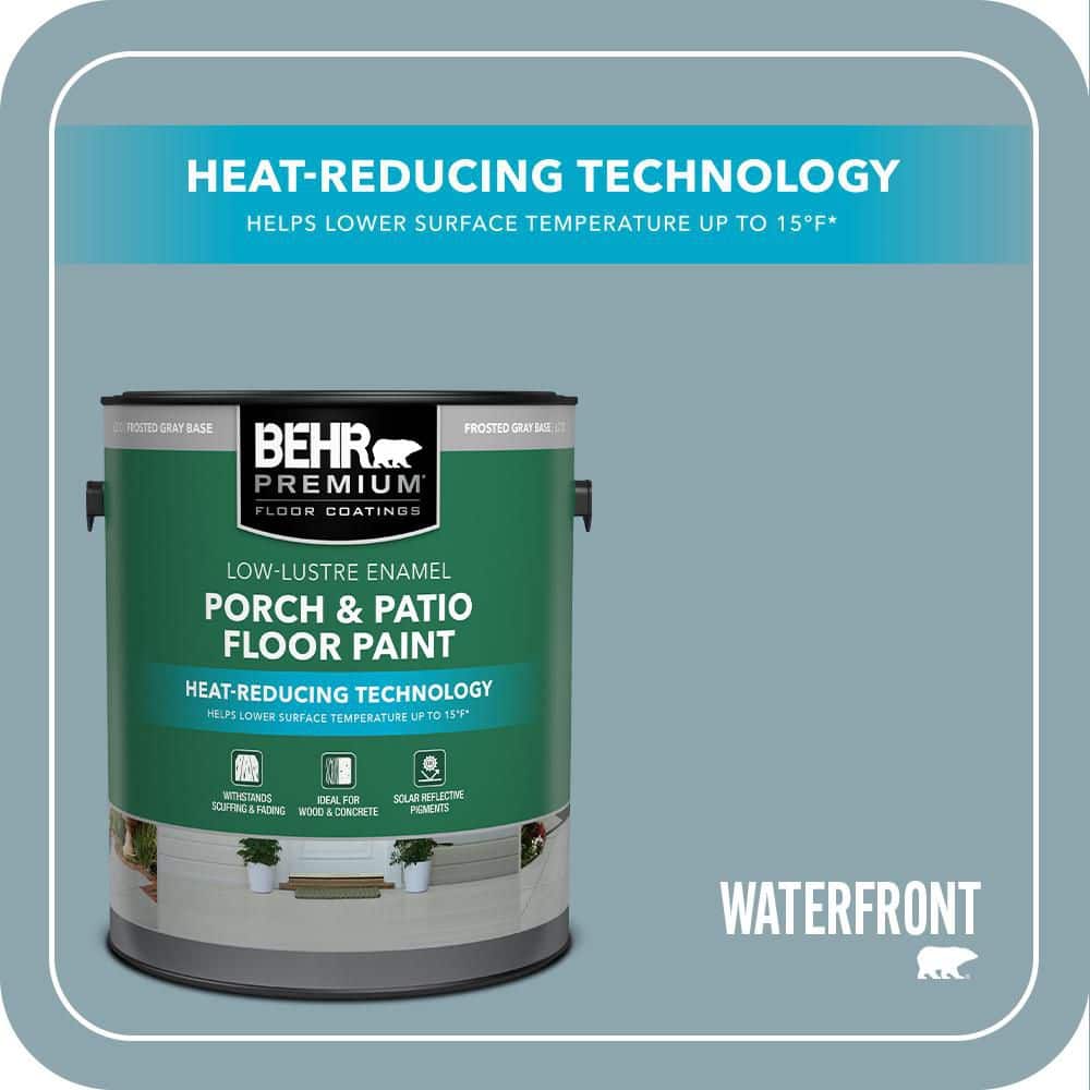 1 gal. #HRT-16 Waterfront Low-Lustre Enamel Interior/Exterior Porch & Patio Floor Paint with Heat-Reducing Technology price history on PriceWatchPro