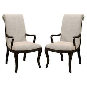 Design Toscano The Carlisle Louis XV Walnut Brown Arm Chair (Set