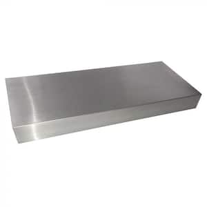 30 in. x 10 in. x 2-1/2 in. Stainless Steel Floating Shelf Kit