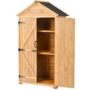 35.4 in. L x 22.4 in. W x 69.3 in. H Outdoor Wood Lean-To Storage Shed With Waterproof Asphalt Roof (5.5 sq. ft.)