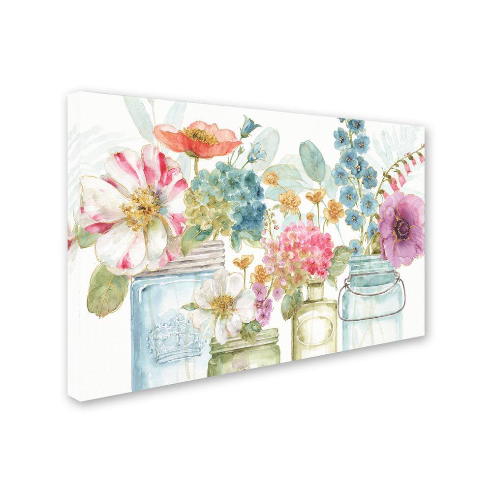 Lisa Audit Rainbow Seeds Flowers X Watercolor Canvas Art
