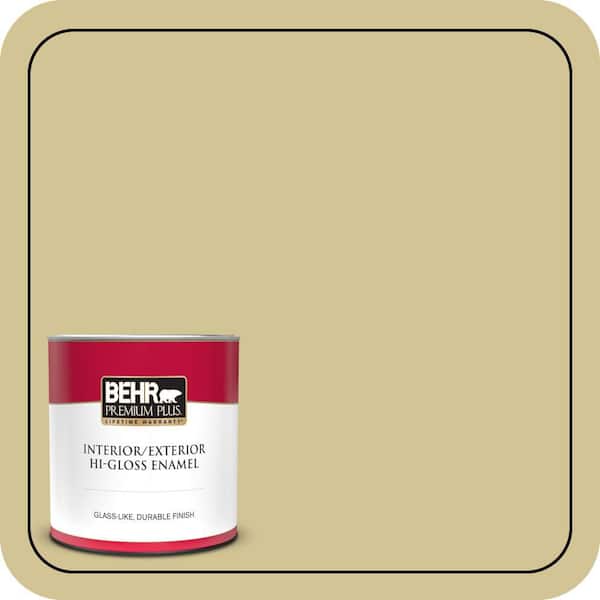 BEHR PREMIUM PLUS 1 qt. #M310-4 Almondine Hi-Gloss Enamel Interior ...