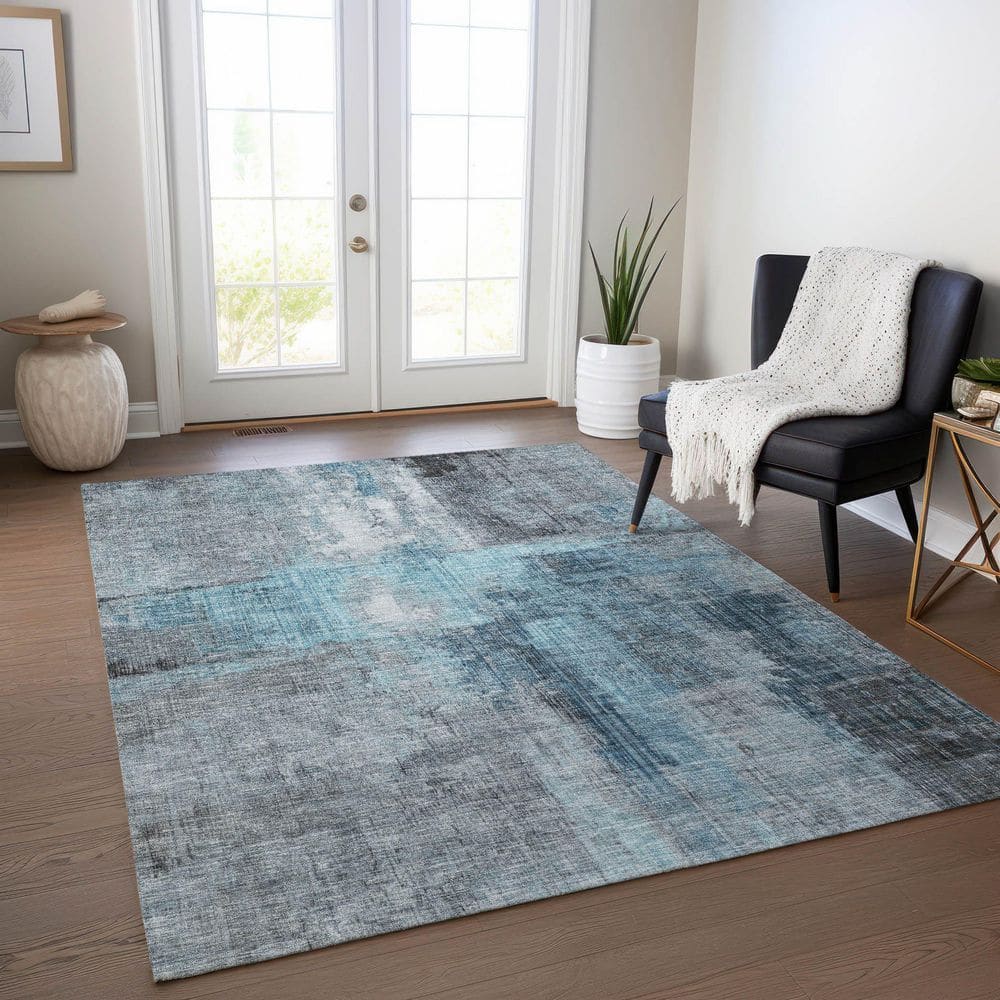 Chantille Machine Washable Indoor/Outdoor Abstract ACN1759 Blue 3 ft. x 5 ft. Area Rug price history on PriceWatchPro
