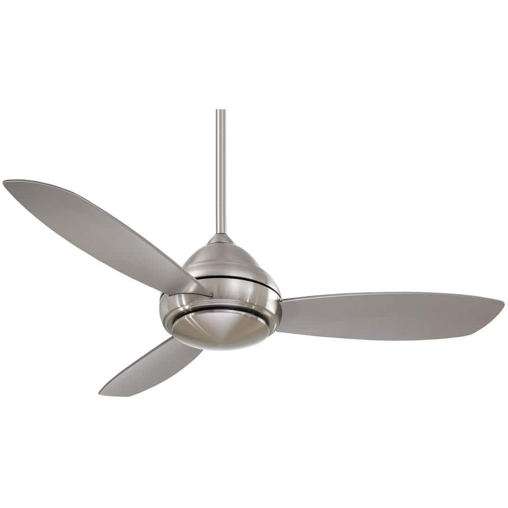 Brushed Nickel 52" Ceiling Fan with Silver Blades and LED Light