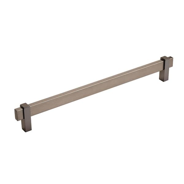 Amerock Mulino 10-1/16 in. (256mm) Modern Black Brushed Nickel/Black Nickel Bar Cabinet Pull