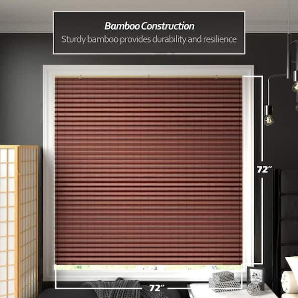 RED LANTERN Oriental Furniture Bamboo Cordless Window Shade