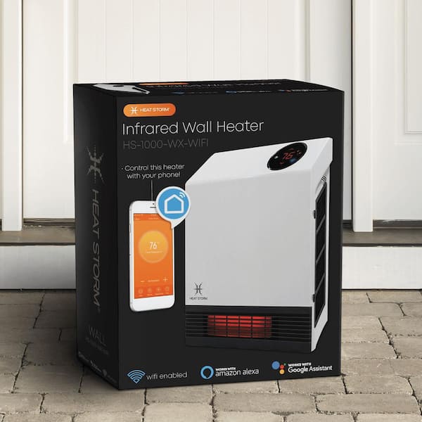 Heat Storm 1,000-W Wi-Fi Smart Heater Delux Indoor Floor to Wall Infrared Heater