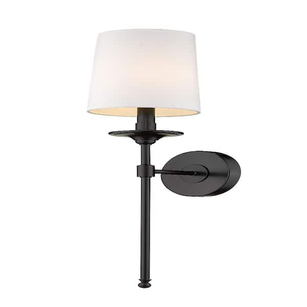 Unbranded Emily 5.5 in. 1-Light Matte Black Wall Sconce