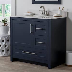 Craye 36 in. W x 22 in. D x 34 in. H Bath Vanity Cabinet without Top in Deep Blue