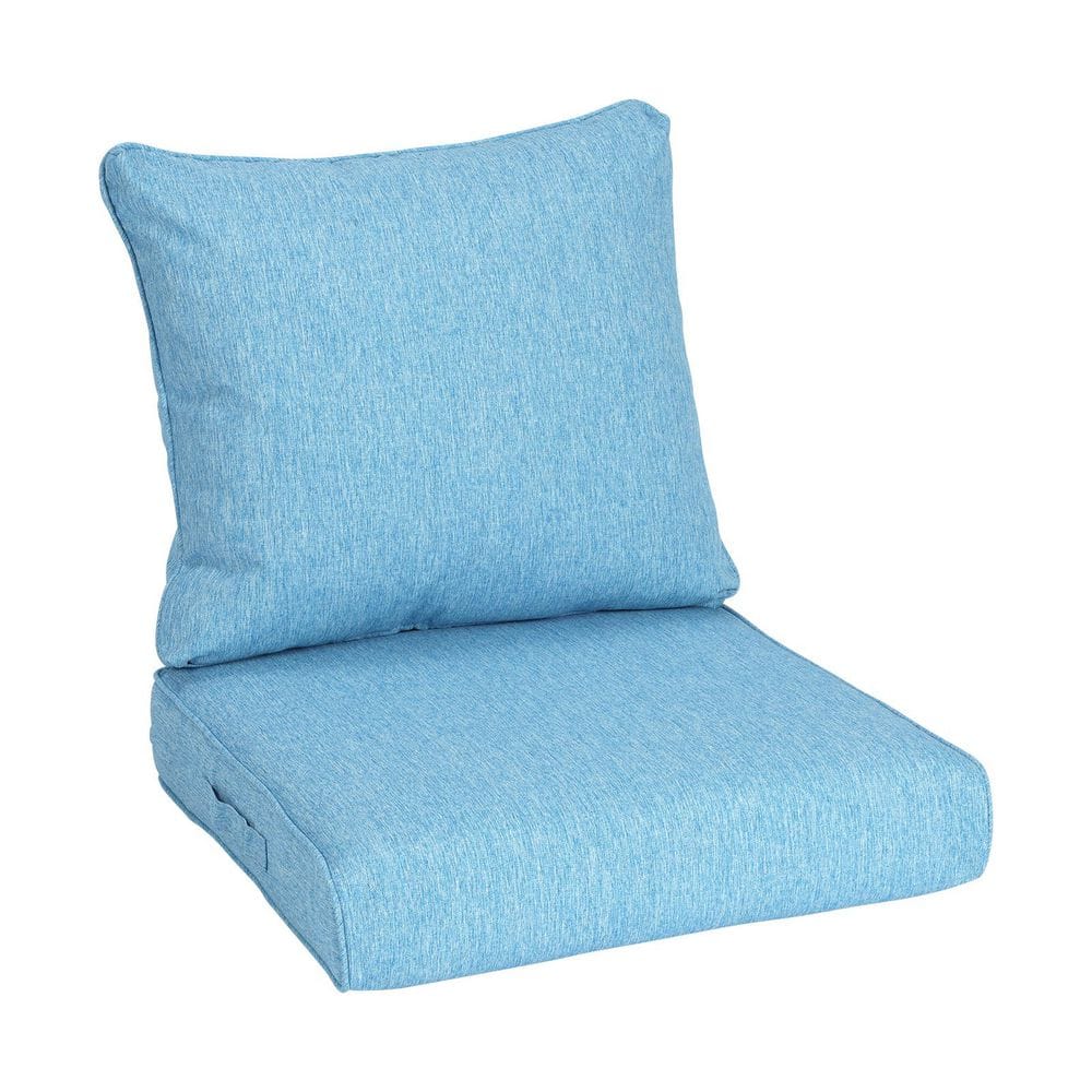 24 in. W x 24 in. D Replacement Deep Seating Outdoor Dining Chair Cushion with Backrest in Lake Blue (1-Pack) price history on PriceWatchPro