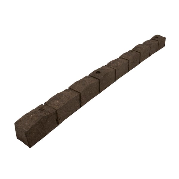 Roman Stone 4 ft. Earth Rubber Garden Edging