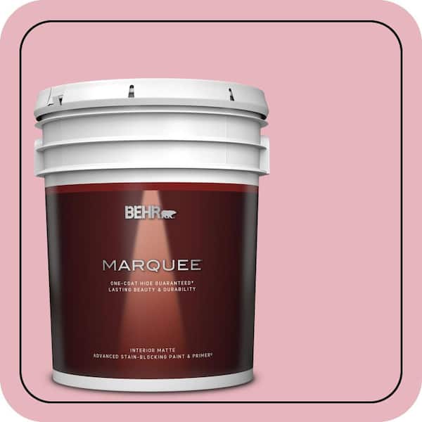 BEHR MARQUEE 5 gal. #110C-2 Colonial Rose Matte Interior Paint & Primer