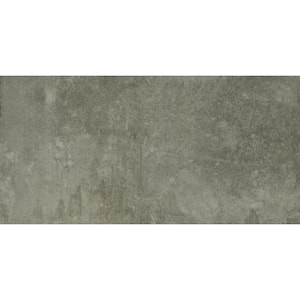 London Gray 12 in. x 24 in. Polished Porcelain Stone Look Floor and Wall Tile (16 sq. ft./Case)