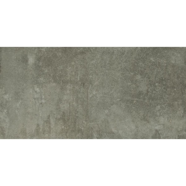 MSI London Gray 12 in. x 24 in. Polished Porcelain Stone Look Floor and Wall Tile (16 sq. ft./Case)
