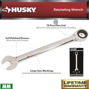 12 mm 12-Point Metric Ratcheting Combination Wrench
