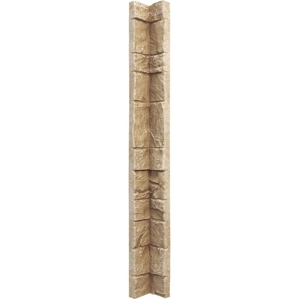 Ekena Millwork 3 in. x 48 in. Universal Inside Corner for StoneWall Faux Stone Siding Panels