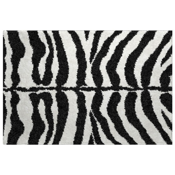 Dream Shag Premium Machine Washable Abstract ADS42 Pearl 3 ft. x 4 ft. Area Rug