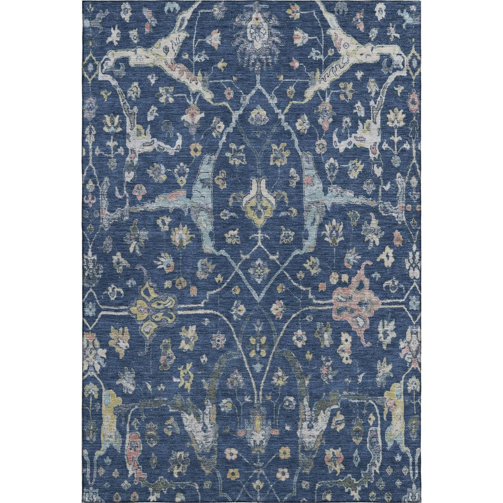 Mayfield Premium Machine Washable Abstract AMF2233 Navy 9 ft. x 12 ft. Area Rug price history on PriceWatchPro