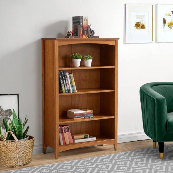 Camaflexi Shaker Style Cherry 48 In H, Solid Cherry Shaker Bookcase