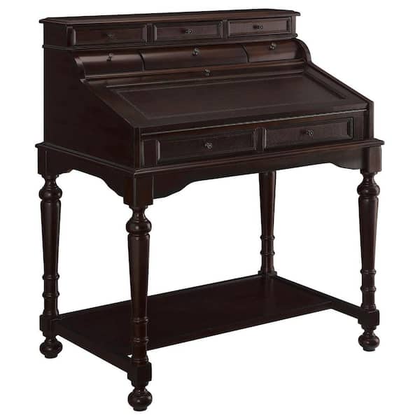 Coaster Milo 10-drawer Secretary Desk Warm Brown