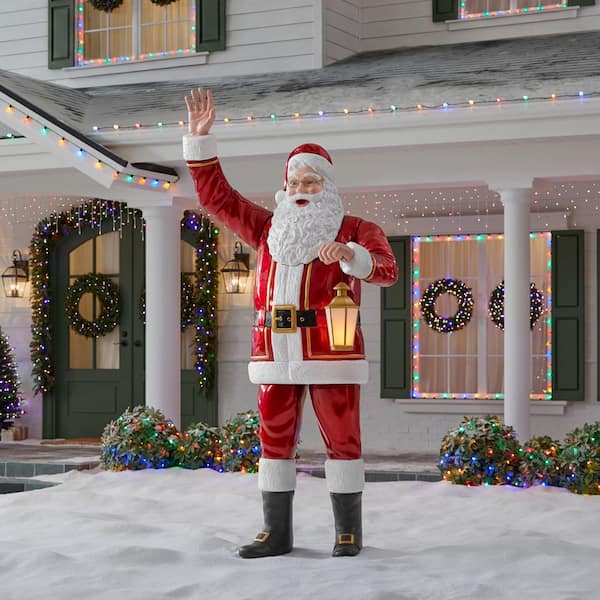 Santa - Lighted - Christmas Yard Decorations - The Home Depot