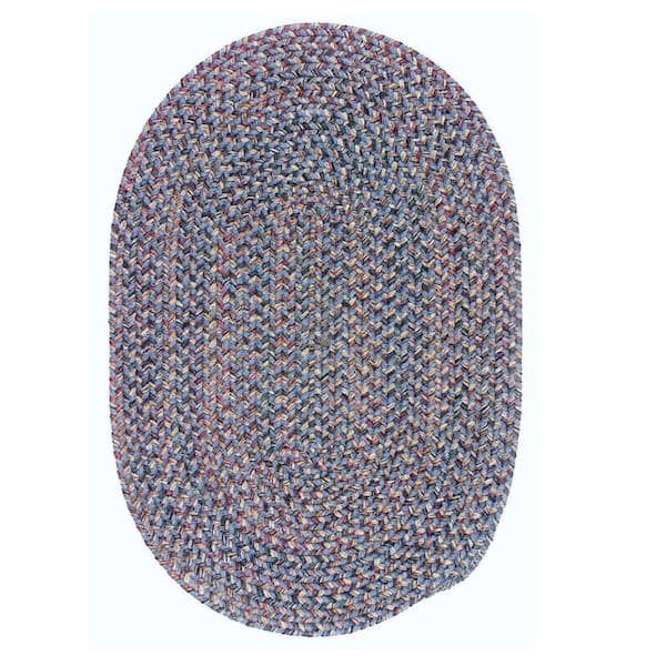 Home Decorators Collection Petra Federal Blue 12 ft. x 15 ft. Oval Braided Area Rug