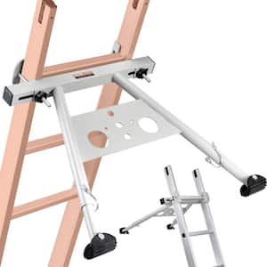 2-in-1 Ladder Stabilizer Extension With Wall Standoff & Roof Hook – 330 Lbs Capacity, Carbon Steel