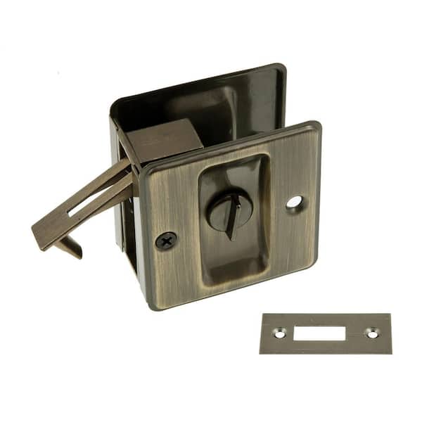 Antique Brass Pocket Privacy Pull