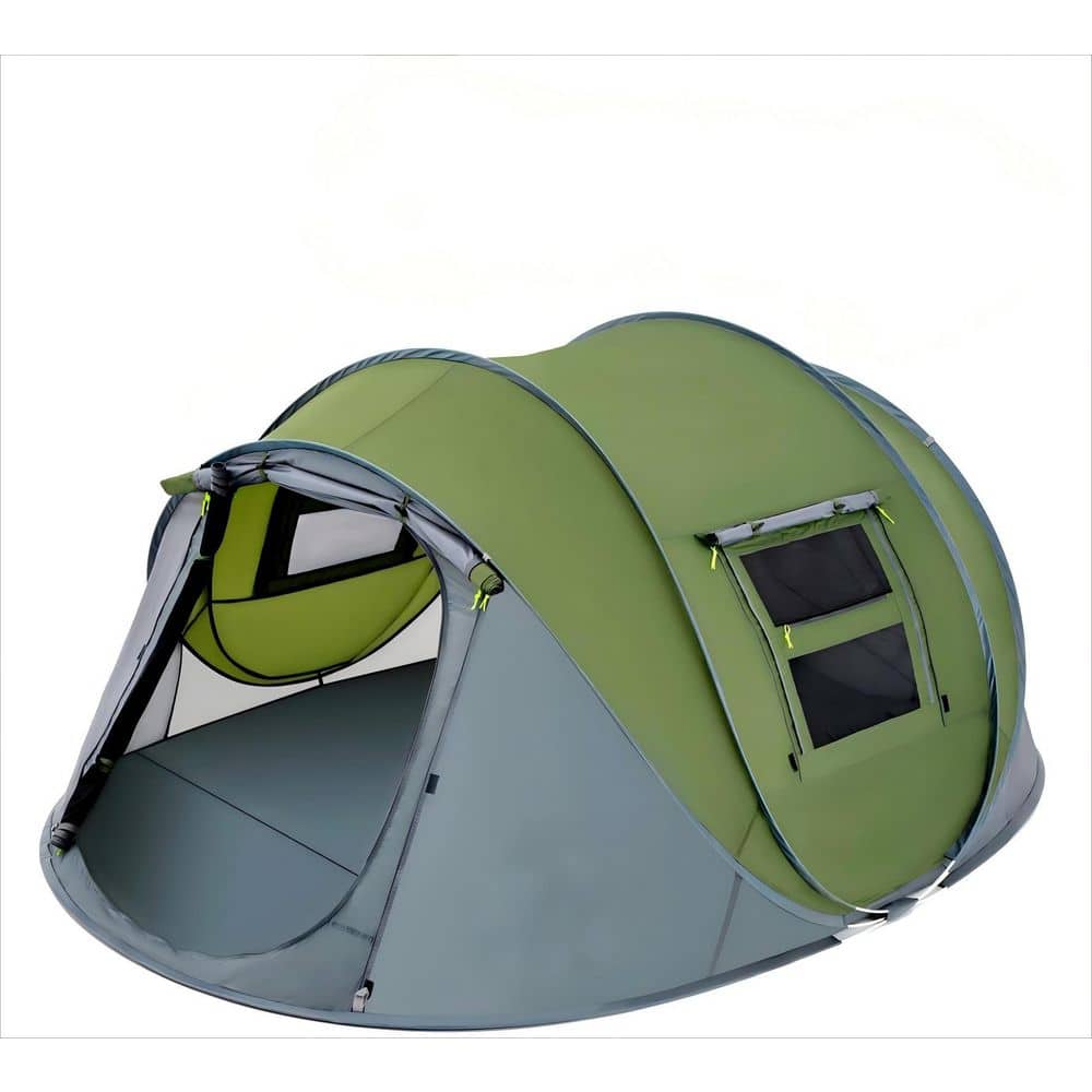 9 ft. x 6.5 ft. Easy Pop Up Tent Waterproof Canopy, 2 Doors-Instant Automatic Setup Tent for Camping, Hiking, Green price history on PriceWatchPro