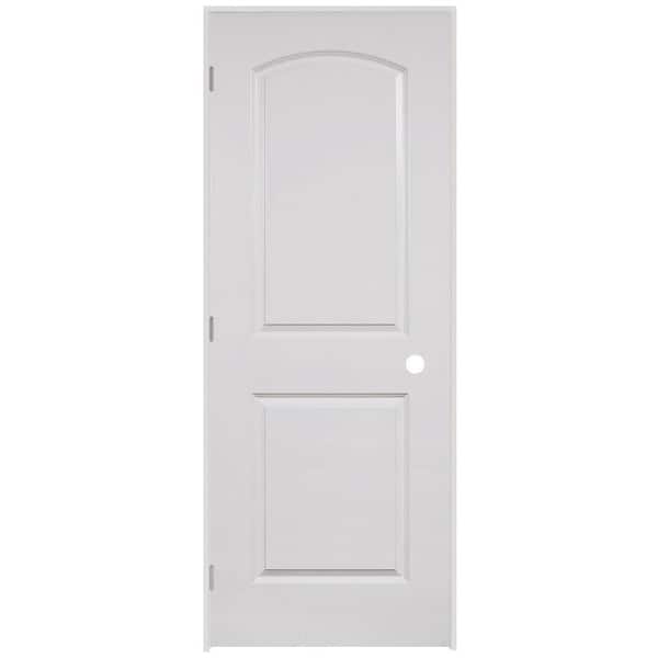 Steves & Sons 32 in. x 80 in. 2-Panel Round Top Smooth Hollow Core Primed White Composite Single Prehung Interior Door