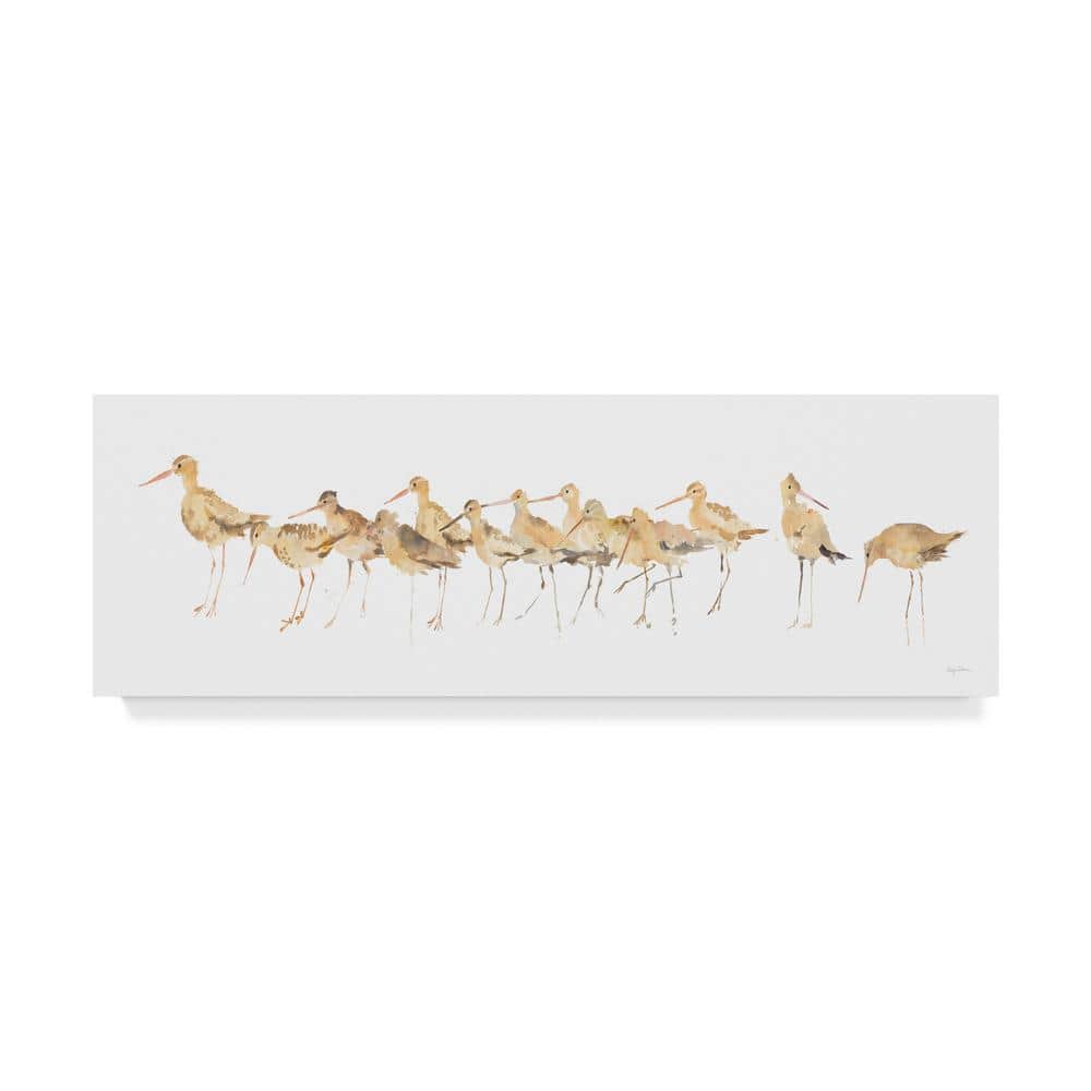 Avery Tillmon Watercolor Sandpipers Panel Canvas Art 16'' x 47''