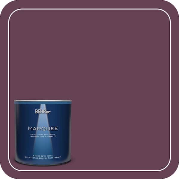 BEHR MARQUEE 1 qt. #S-G-690 Delicious Berry Satin Enamel Interior Paint ...