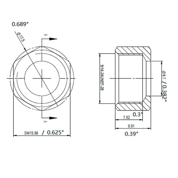 3/8 in. Brass Compression Nut Fittings (3-Pack)