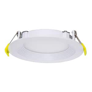 6 in. Selectable CCT Ultra-Slim Direct Fit Canless Integrated LED Recessed Light Trim for Shallow Ceiling Round Wet Loc