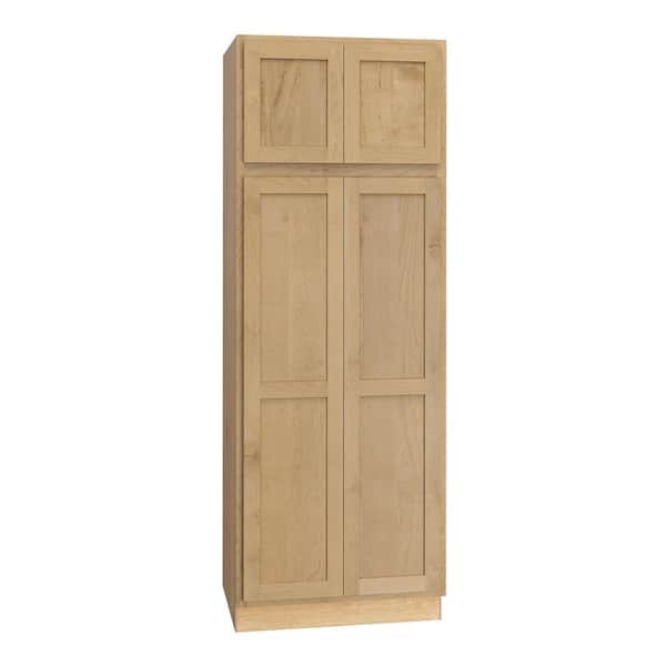 Quick Ship Cottage 30 in. W x 24 in. D x 84 in. H Assembled Plywood Pantry Kitchen Cabinet in Canopy Partial Overlay