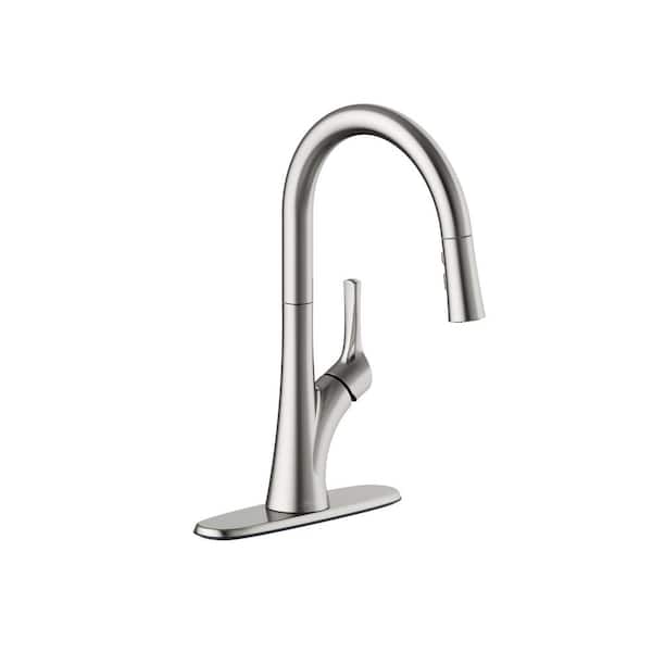 Seasons Westwind Single-Handle Pull-Down Sprayer Kitchen Faucet in Stainless Steel