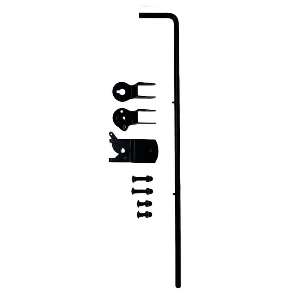 NUVO IRON 4 in. W x 2 4 in. L Double Gate Conversion Kit in Black